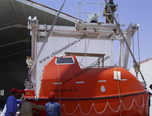 Lifeboat and Davit for Training