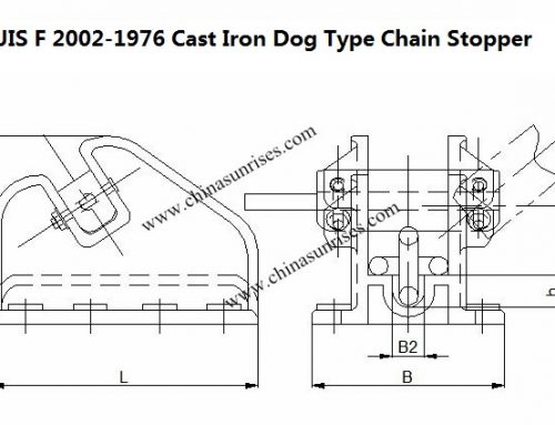 JIS F 2002-1976 Cast Iron Dog Type Chain Stopper
