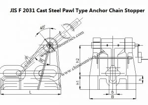 JIS F 2031 Cast Steel Pawl Type Anchor Chain Stopper