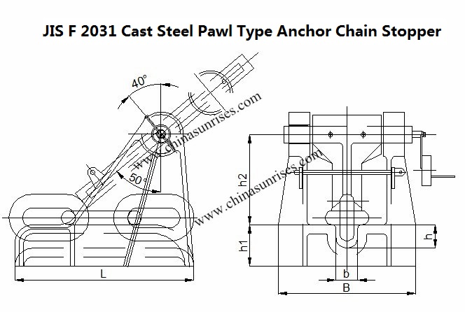 JIS F 2031 Cast Steel Pawl Type Anchor Chain Stopper - ChinaSunRises
