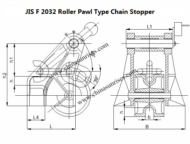 JIS F 2032 Roller Pawl Type Chain Stopper