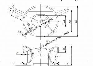 DIN81915-1998 Bulwark Mounted Ship Chock Type B