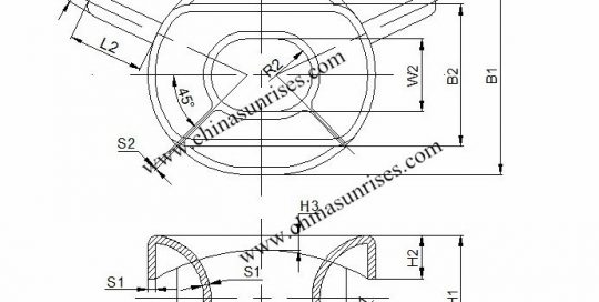 DIN81915-1998 Bulwark Mounted Ship Chock Type B