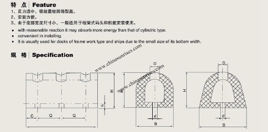 Semicircle Type D Type Rubber Fender